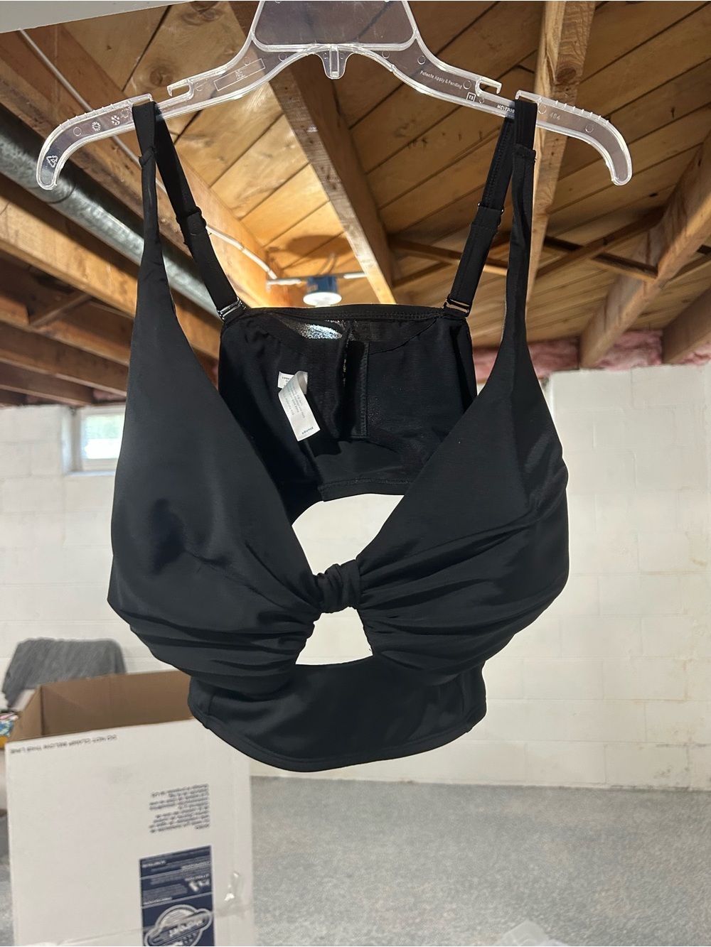 Black Knot-Front Women's swim top